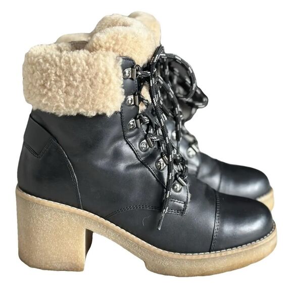 NWOB BOGNER split shearling ankle boots , $705 . Sz 38 - Picture 2 of 9